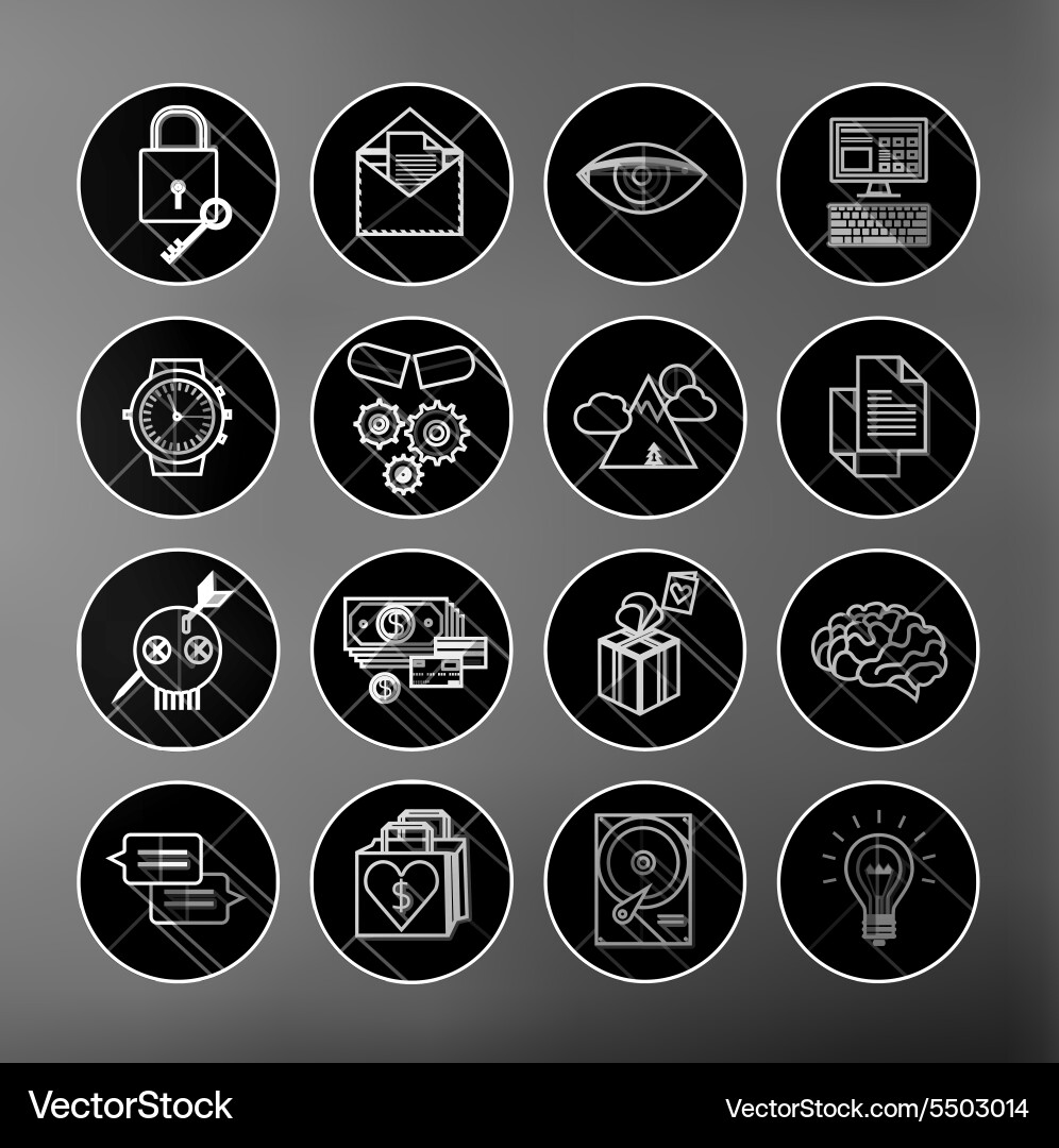 Universal modern thin line icons for web vector image