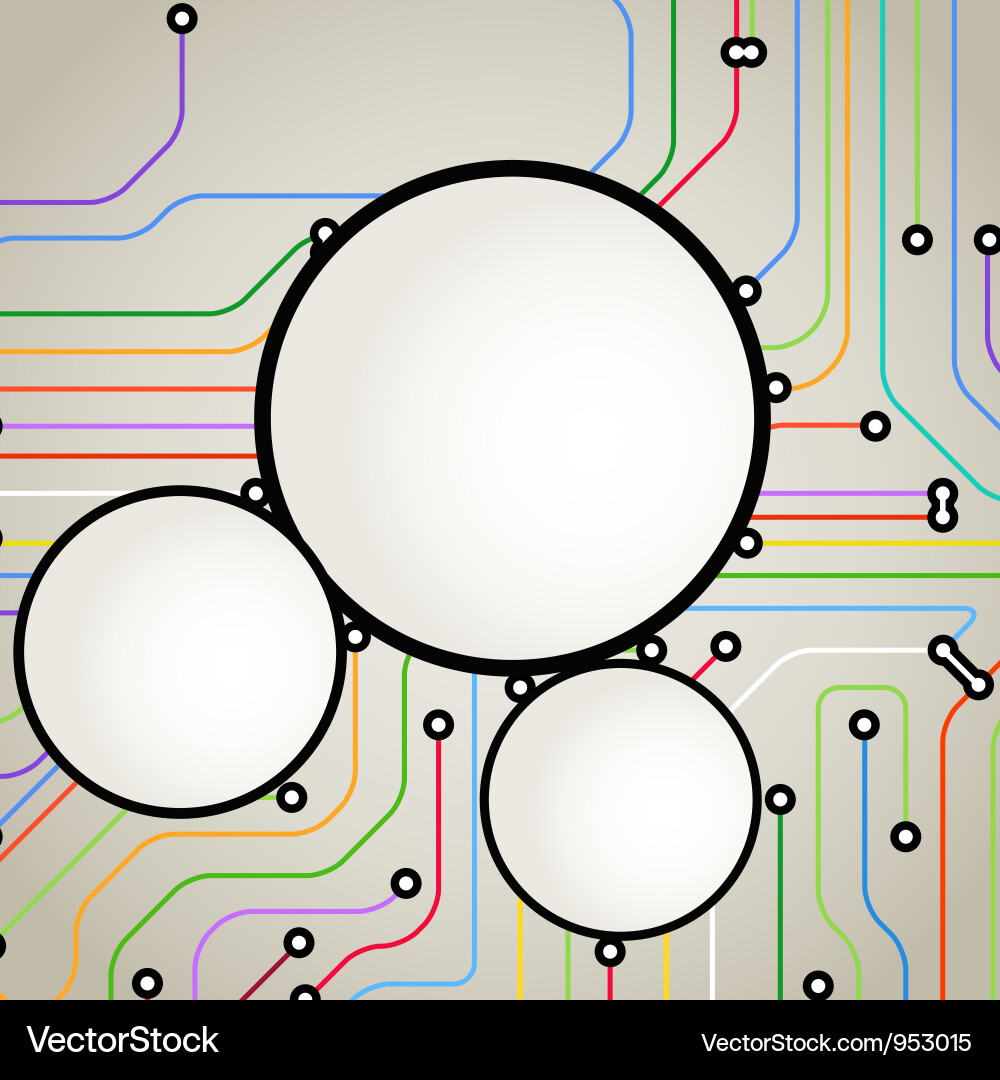 Abstract Network of Circles Vector Image