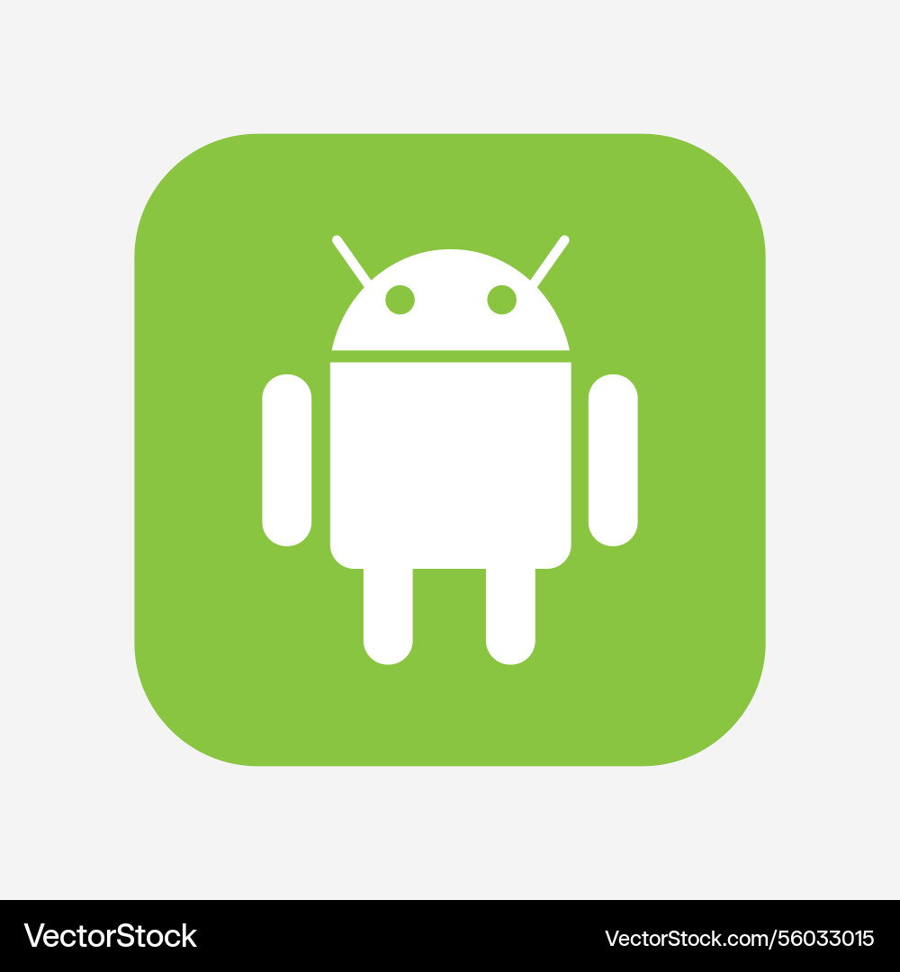 Android character robot logo Vector Image