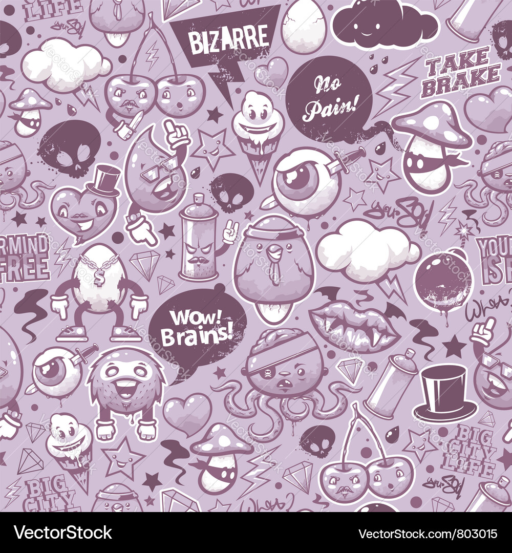 Bizarre Graffiti Texture vector image