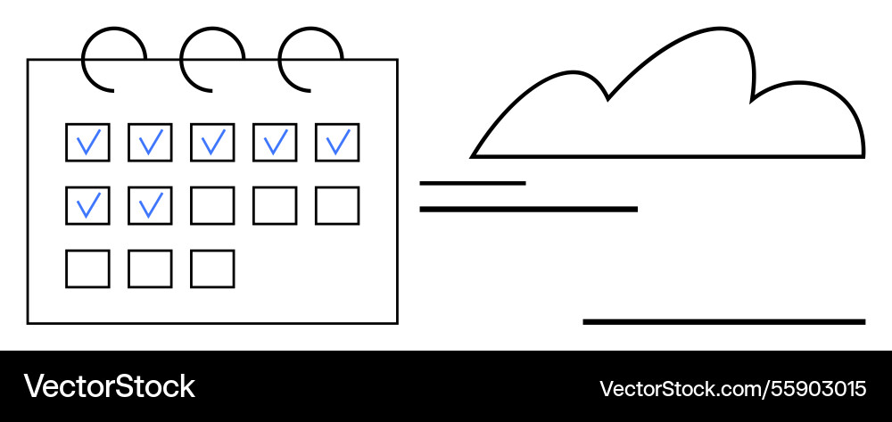 Cloud storage integration streamlining task Cloud storage integration streamlining task vector image