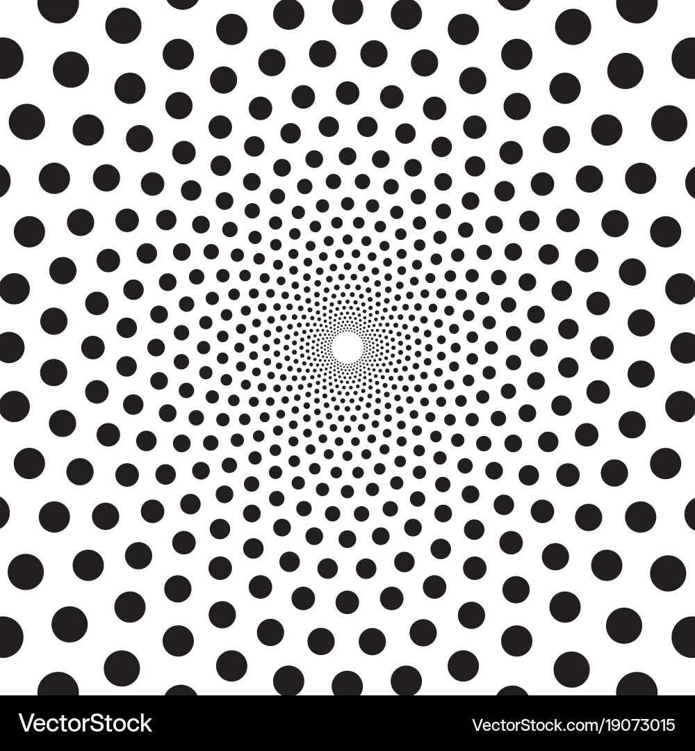 Concentric dots in circular form abstract vector image