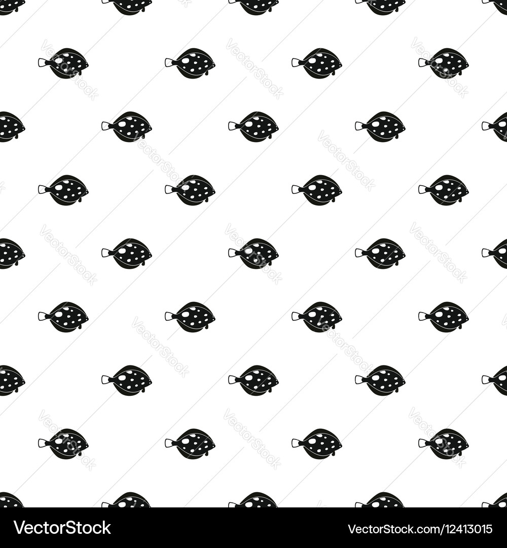 Fish flounder pattern simple style Vector Image