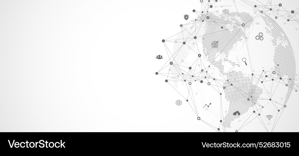 Global Network Connection Abstract vector image