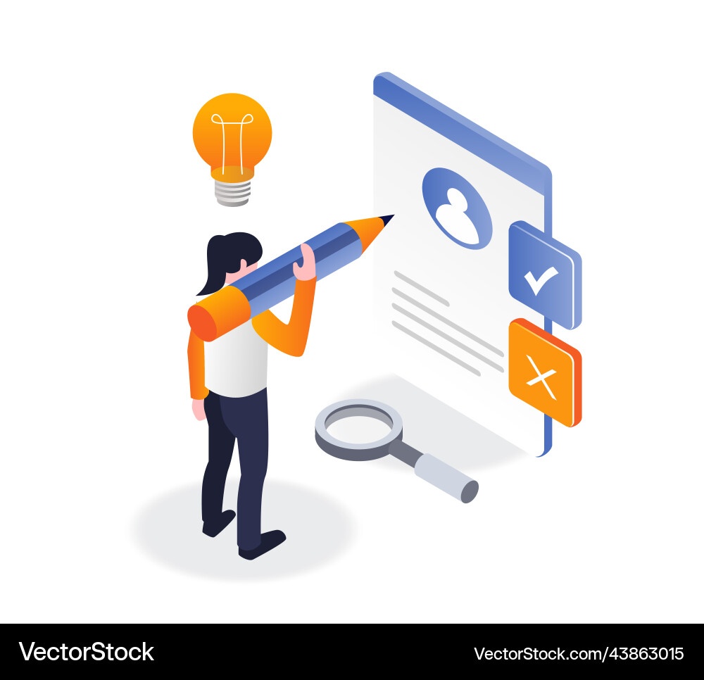 Mark right and wrong in choices Mark right and wrong in choices vector image