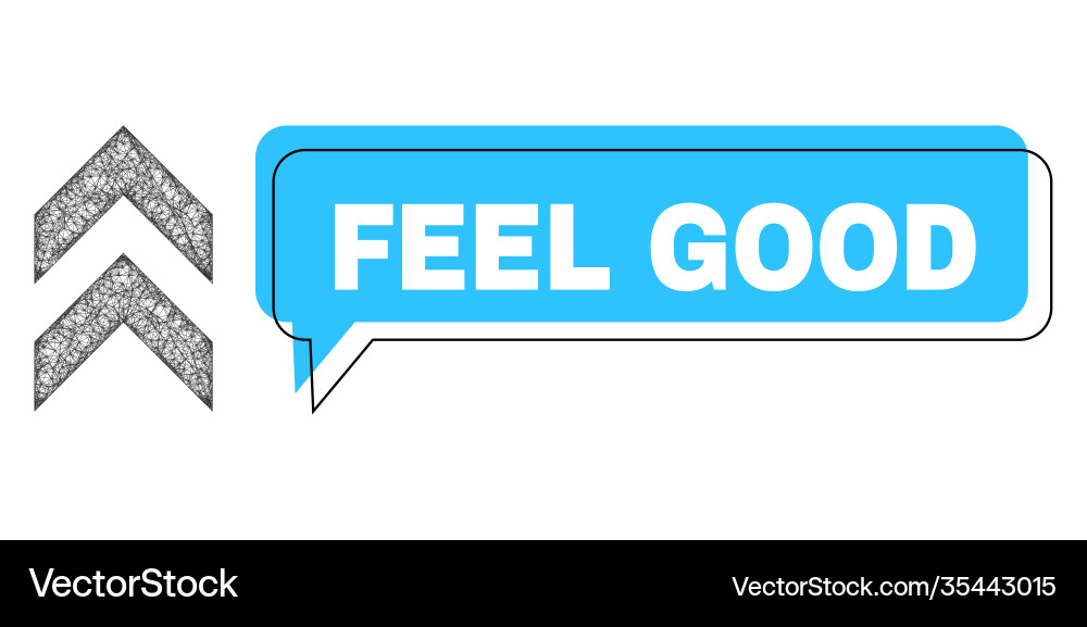 Misplaced feel good message bubble and net shift Vector Image