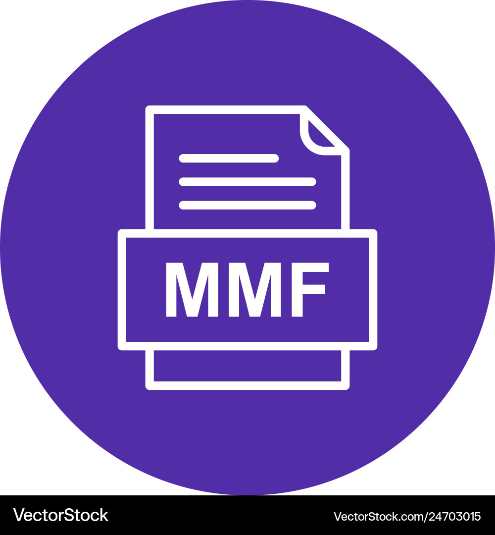 Mmf file document icon vector image