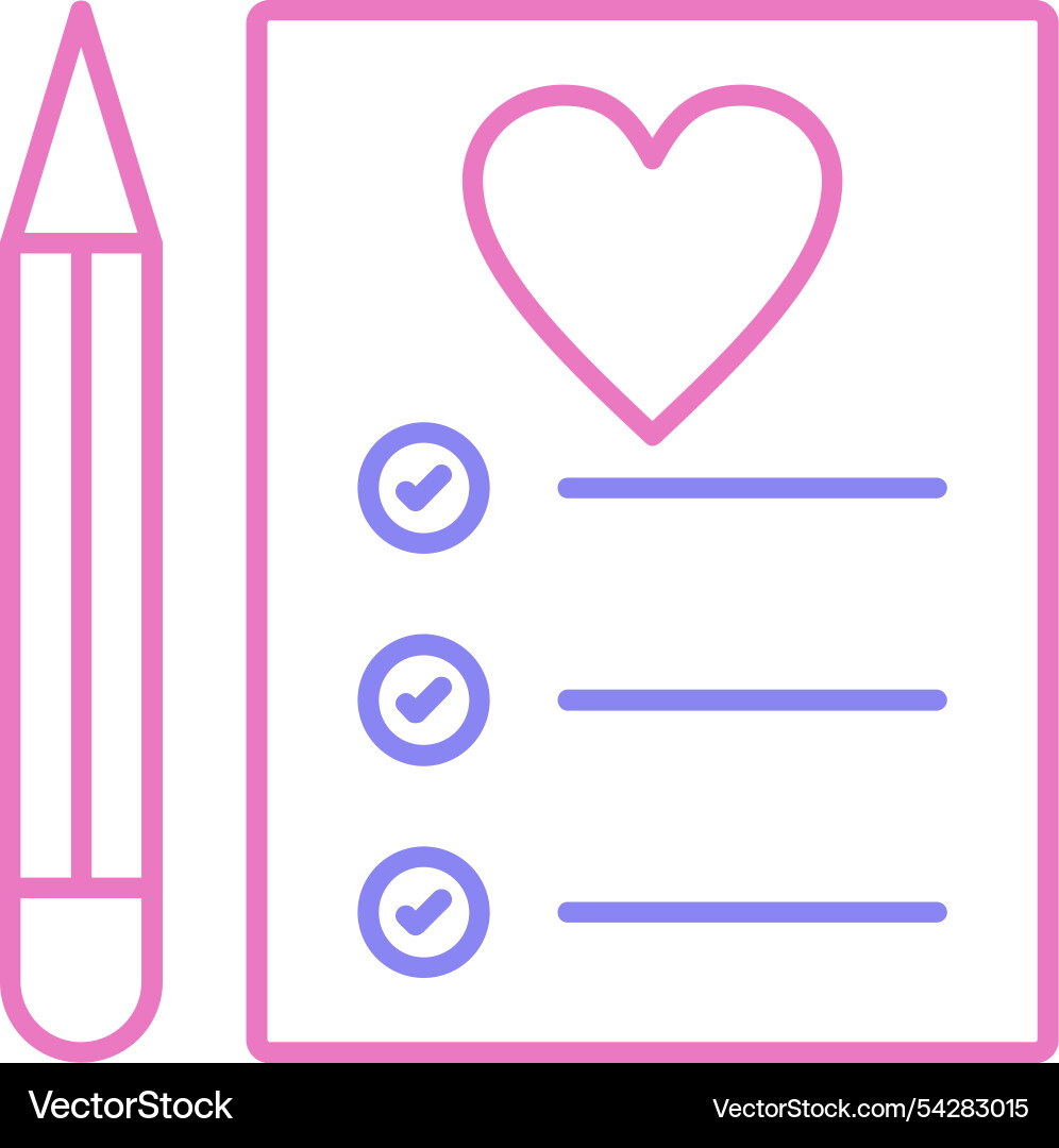 Procedure line two colour icon Vector Image