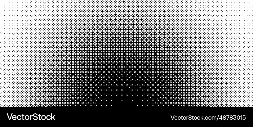 Radial halftone texture dotted round gradient Vector Image