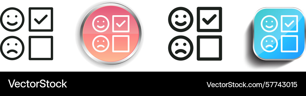 Review icon thin linear regular and button style vector image