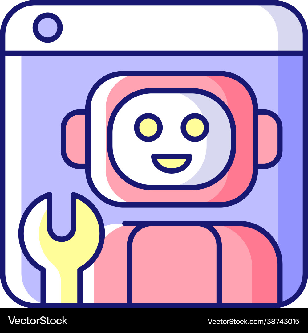 Robotics platforms rgb color icon Robotics platforms rgb color icon vector image