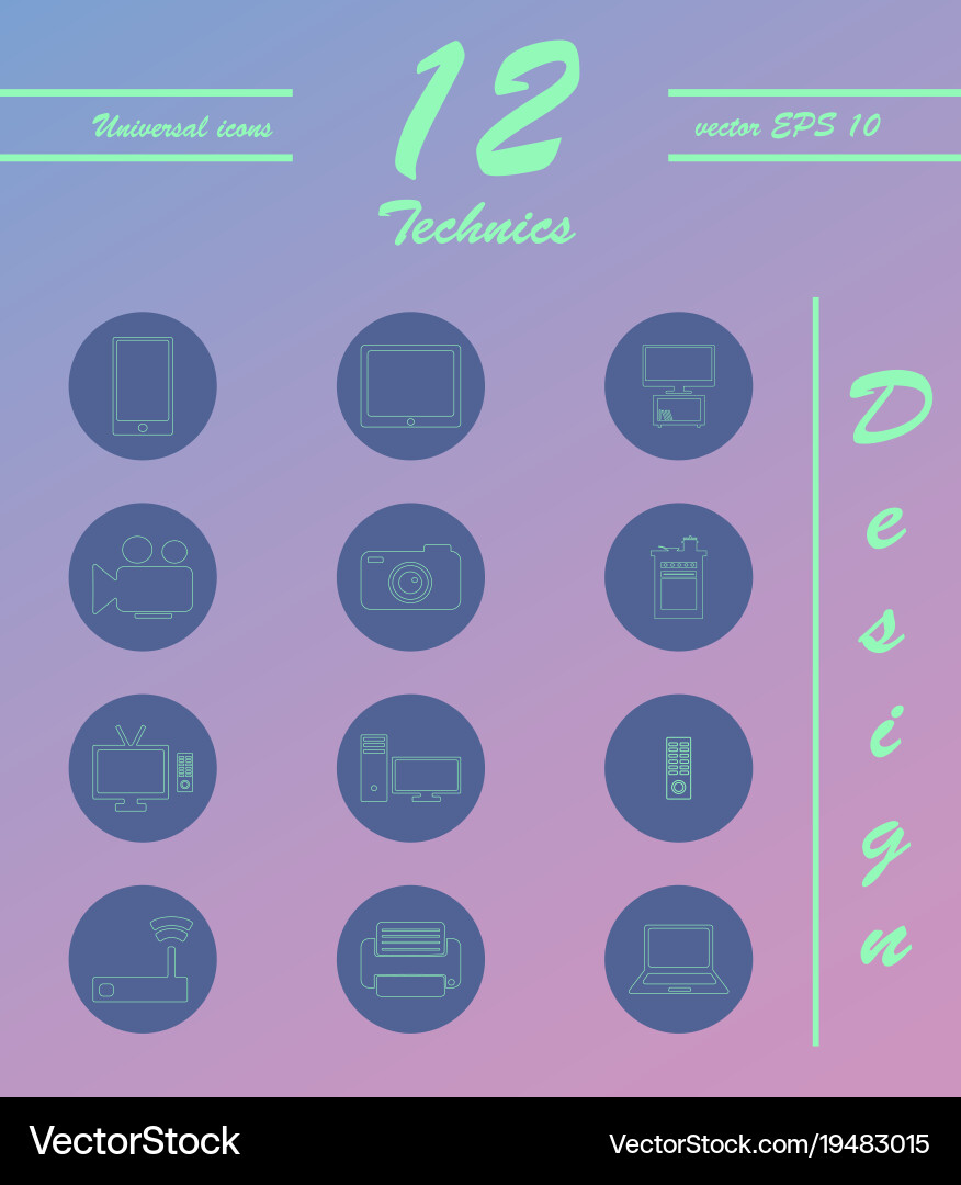 Unique thin line icons set of computer hardware vector image