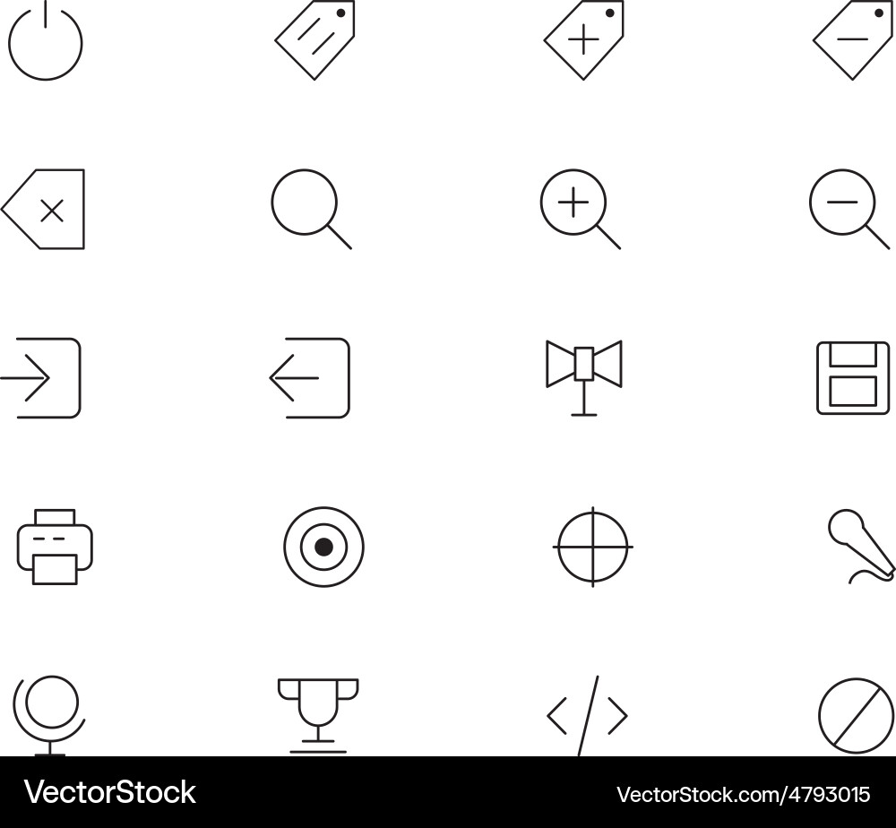 User Interface Icon Set vector image