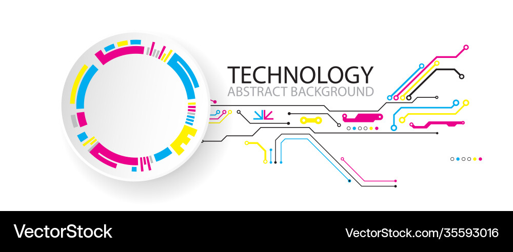 Abstract technological background with various Abstract technological background with various Vector Image