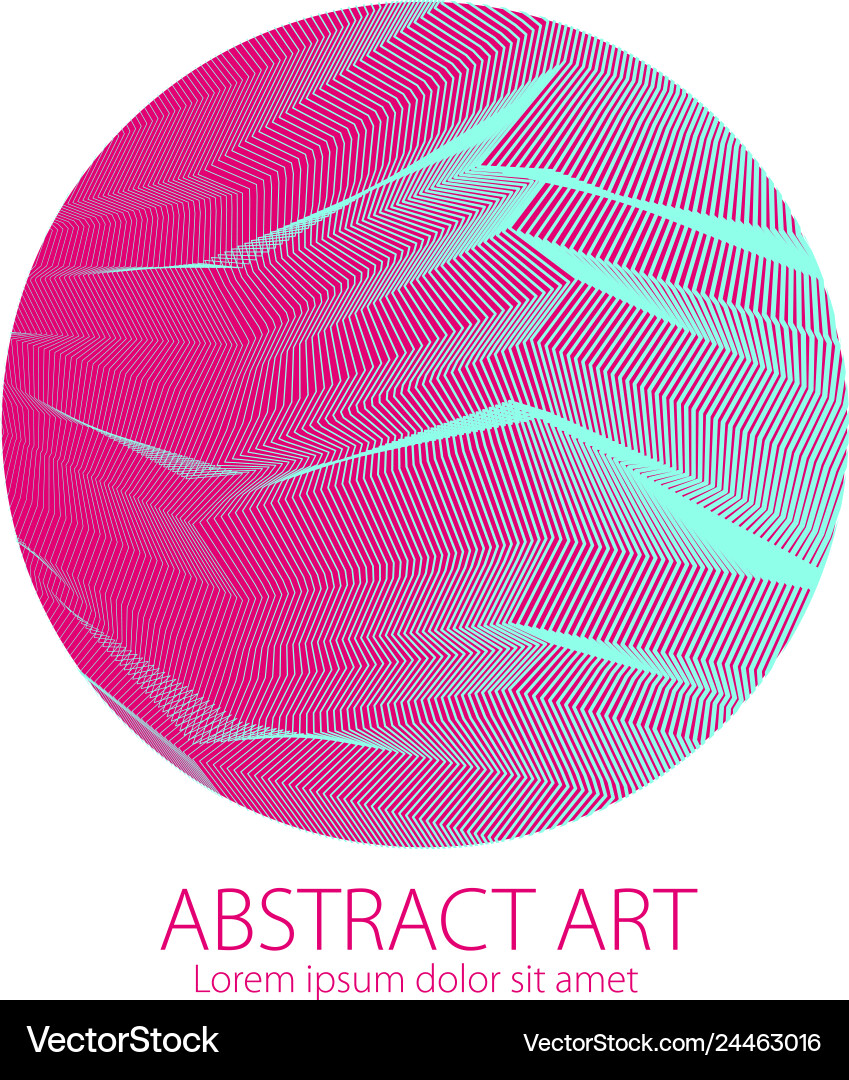 Abstraktion Kunst linear strukturiert Element in Runde Abstraktion Kunst linear strukturiert Element in Runde Vektorbild