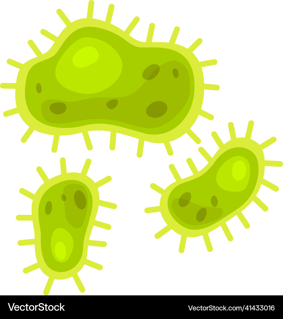 Cartoon germ disease molecule infection pathogen Cartoon germ disease molecule infection pathogen vector image