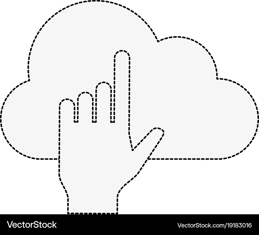 Cloud computing symbol vector image