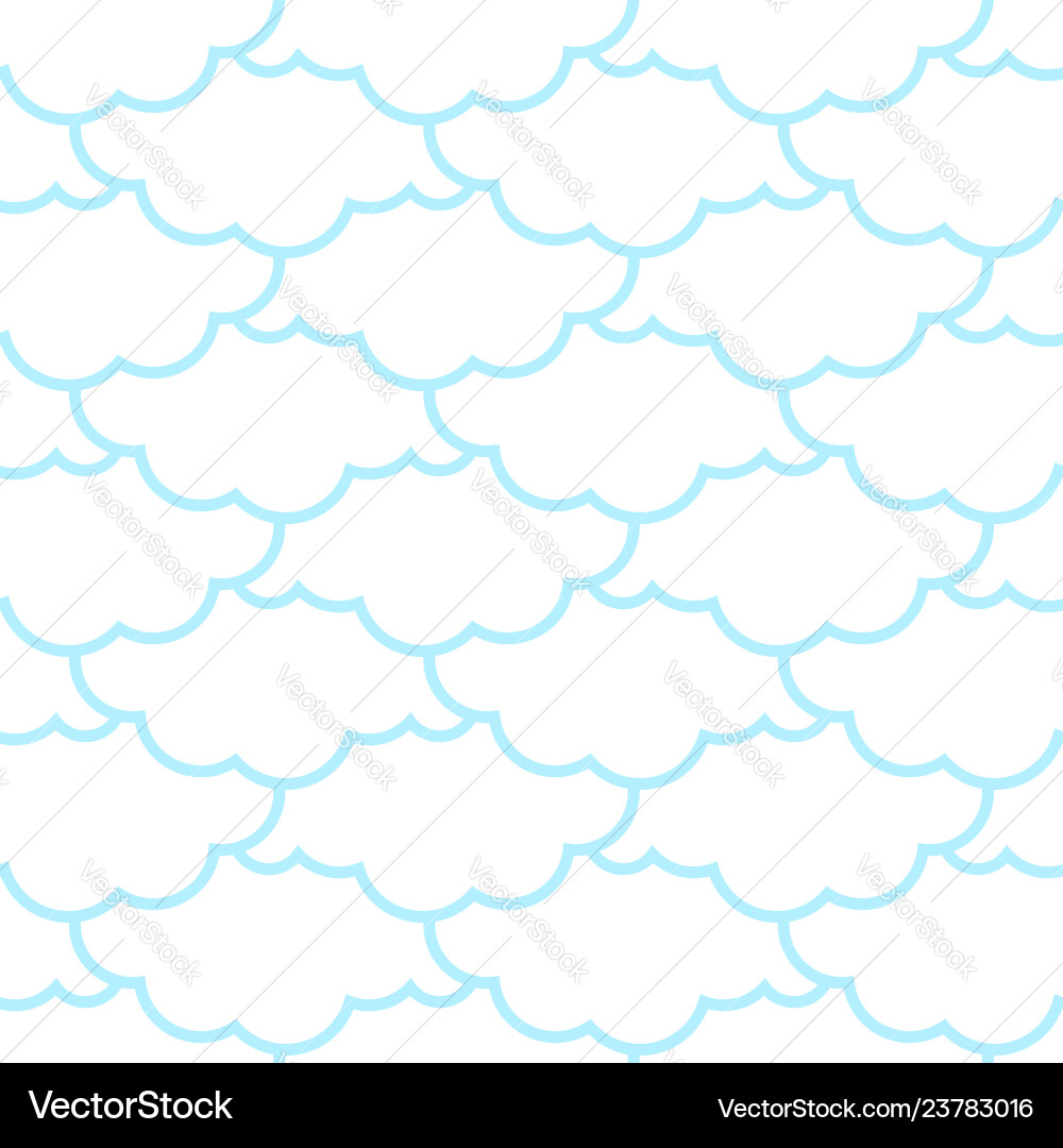 Clouds seamless pattern sky background retro Vector Image