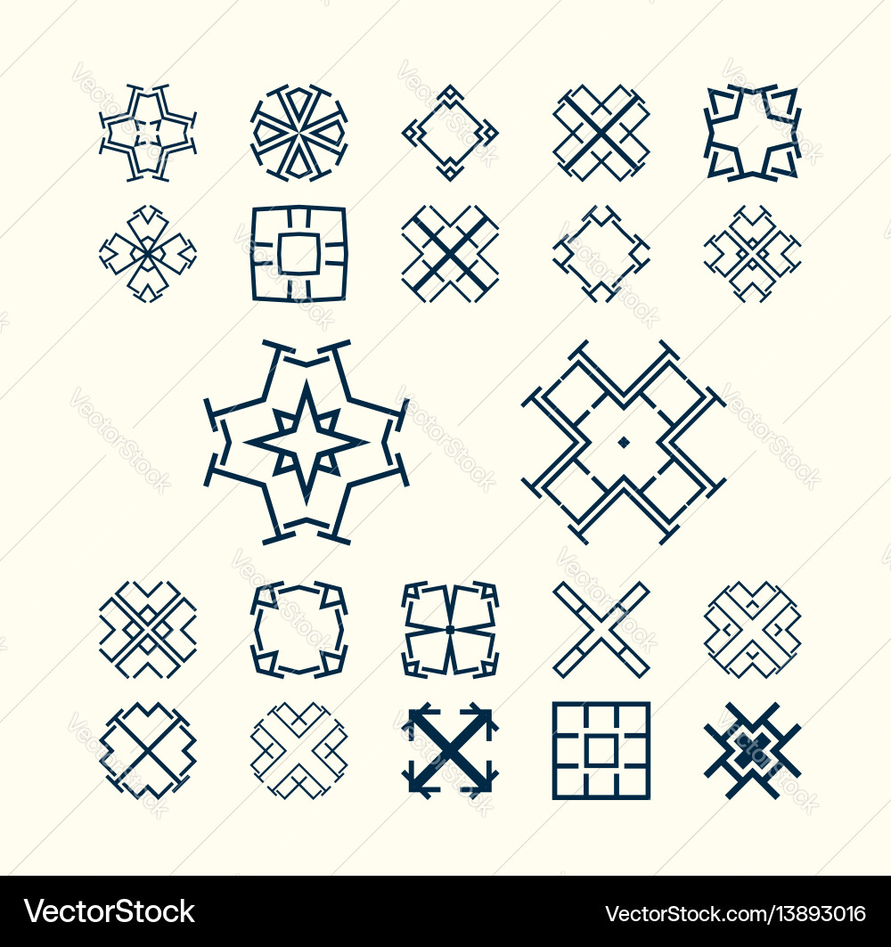 Collection of minimal emblem simple abstract Collection of minimal emblem simple abstract vector image