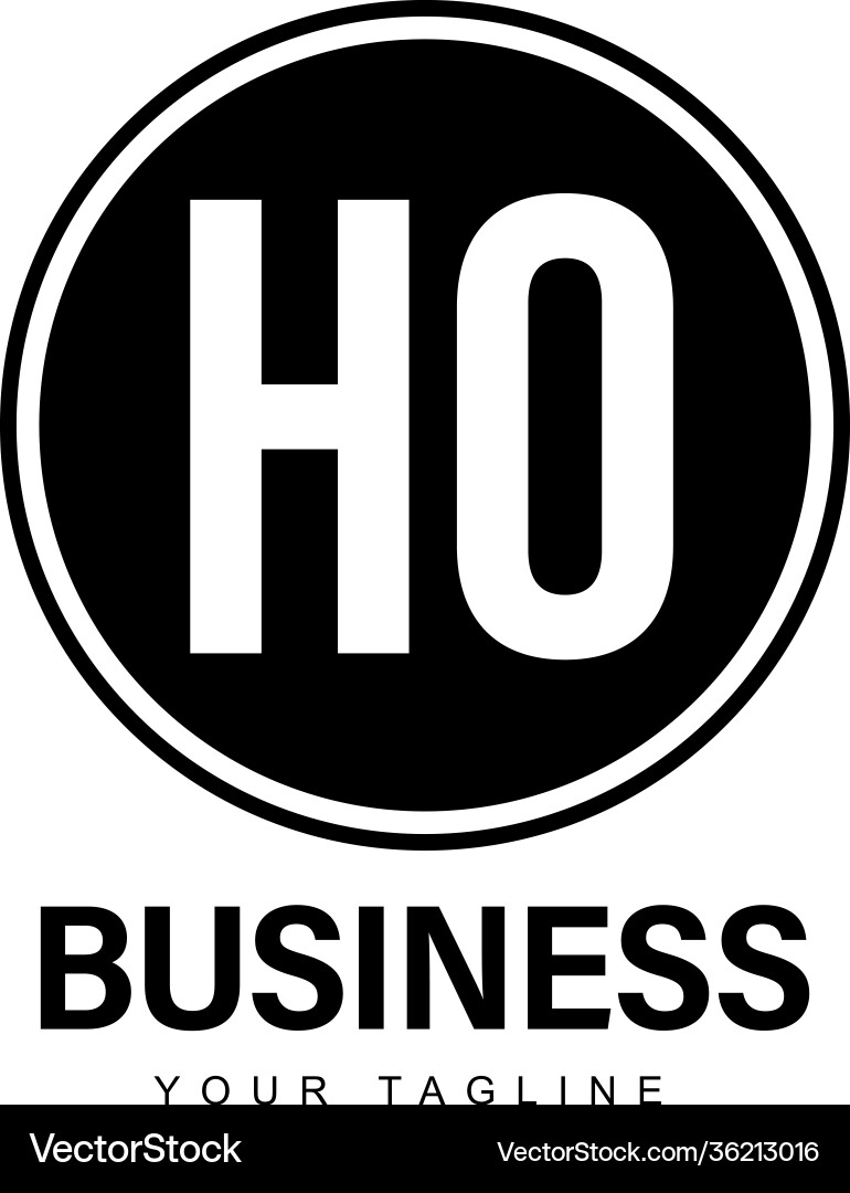 Ho initial a logo design with abstract style Ho initial a logo design with abstract style vector image