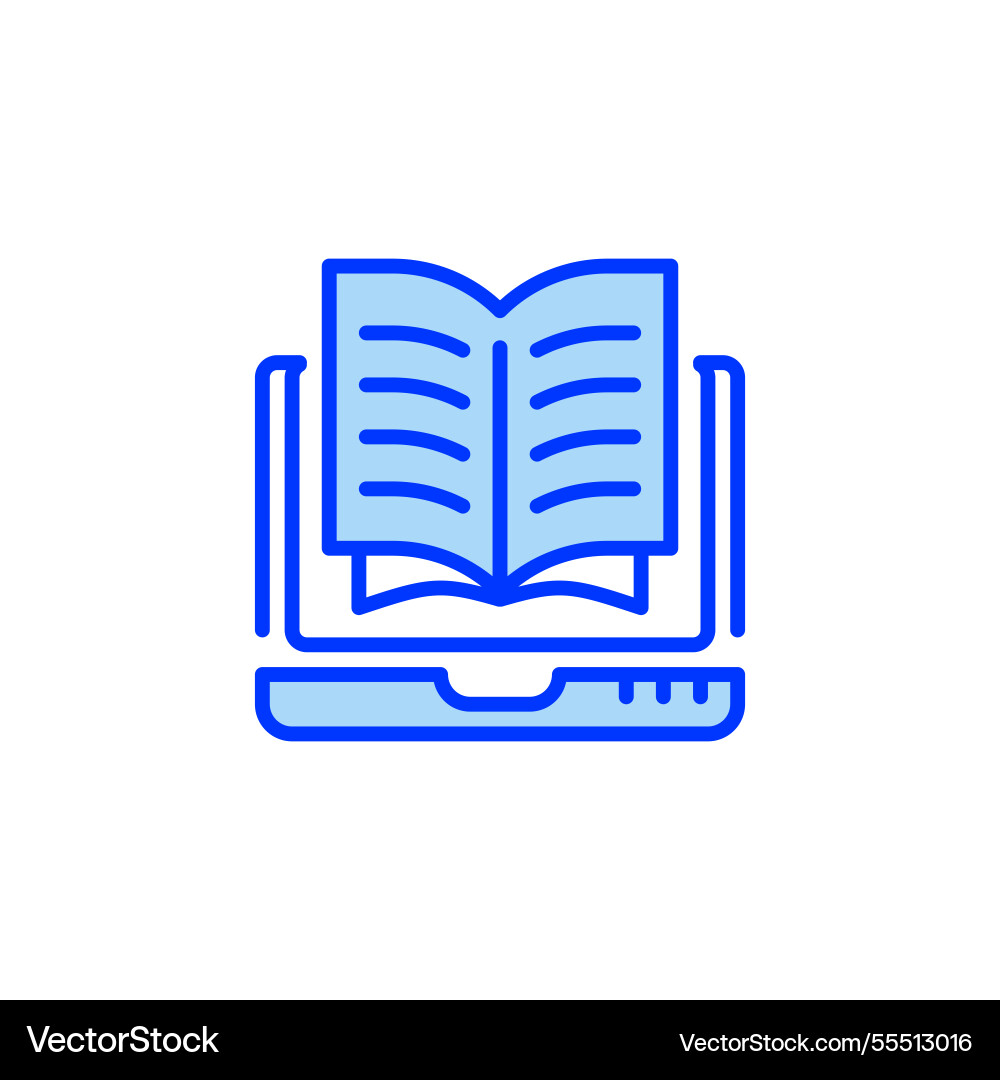 Learning modules filled line icon linear style Learning modules filled line icon linear style vector image
