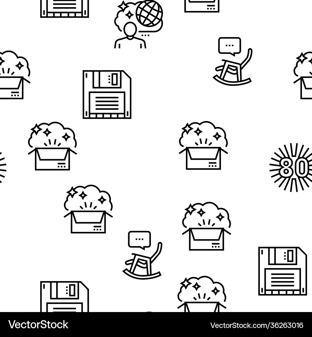 Nostalgia and memory seamless pattern Vector Image