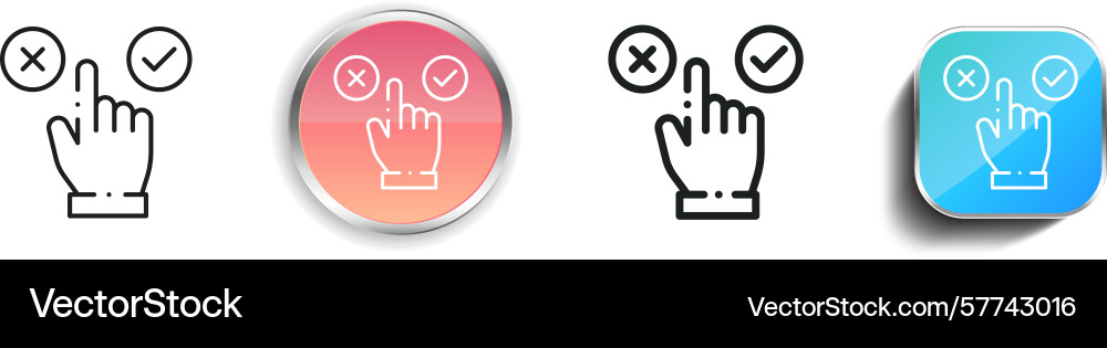 Review icon thin linear regular and button style vector image
