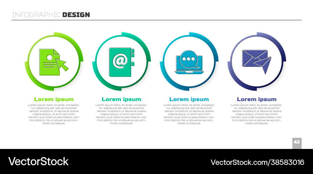 Set document and cursor address book chat Set document and cursor address book chat vector image