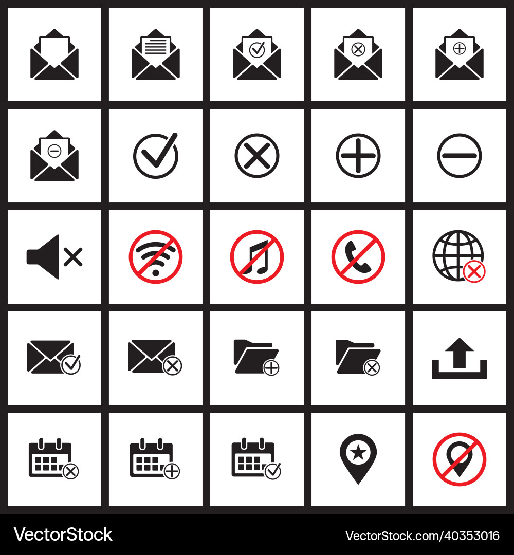 Set of web icon mobile vector image