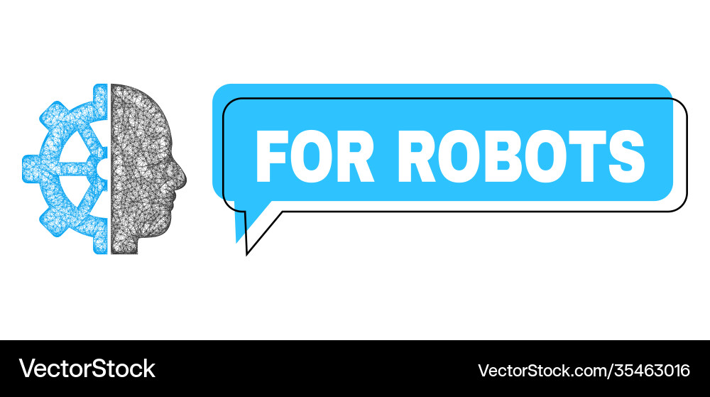 Shifted for robots conversation frame and linear Vector Image