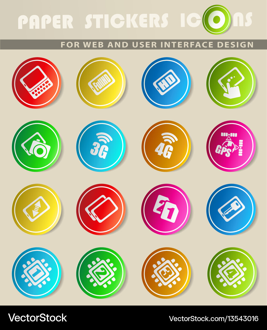 Smartphone specifications and functions Vector Image