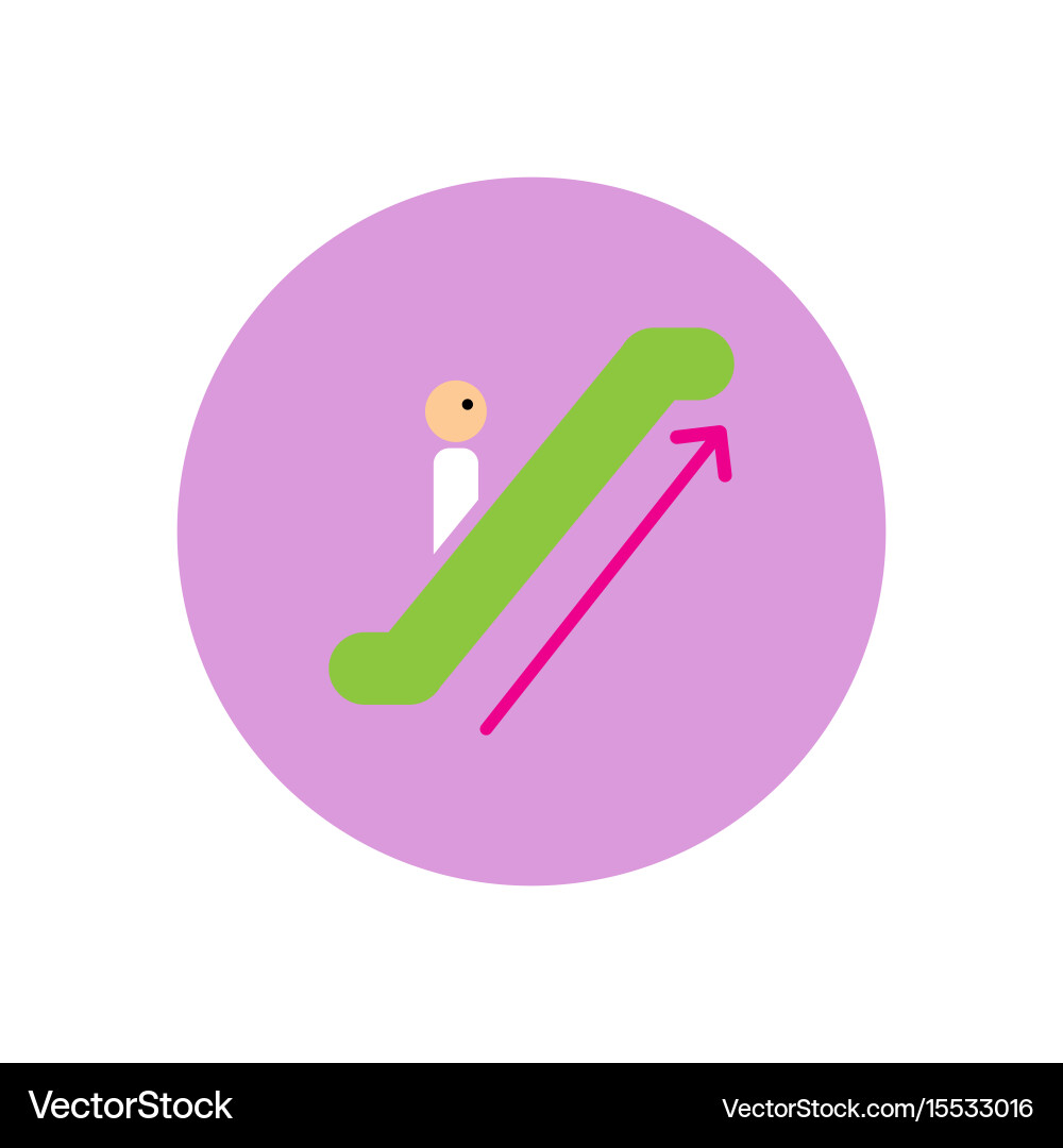 Stylish icon in color circle escalator up Vector Image