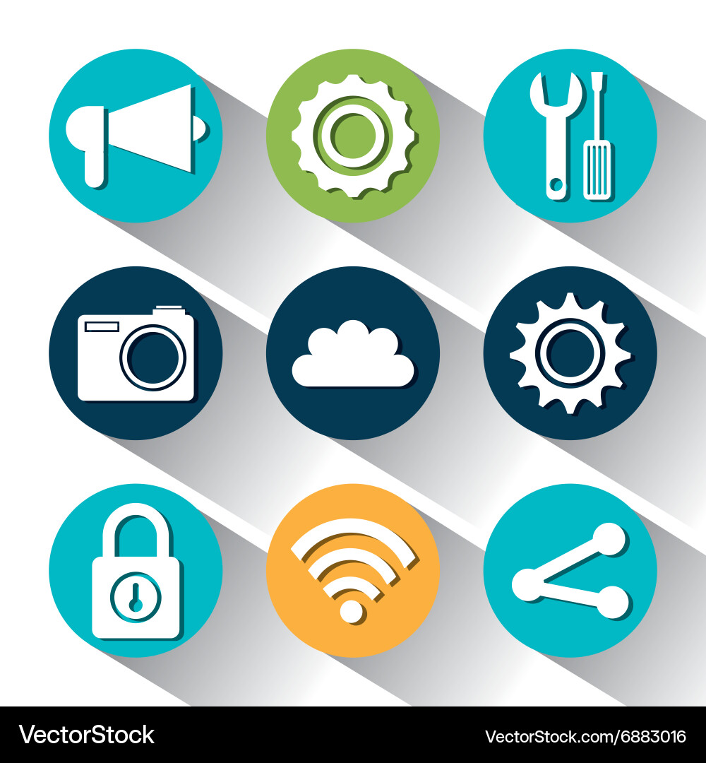 Web hosting and cloud computing vector image
