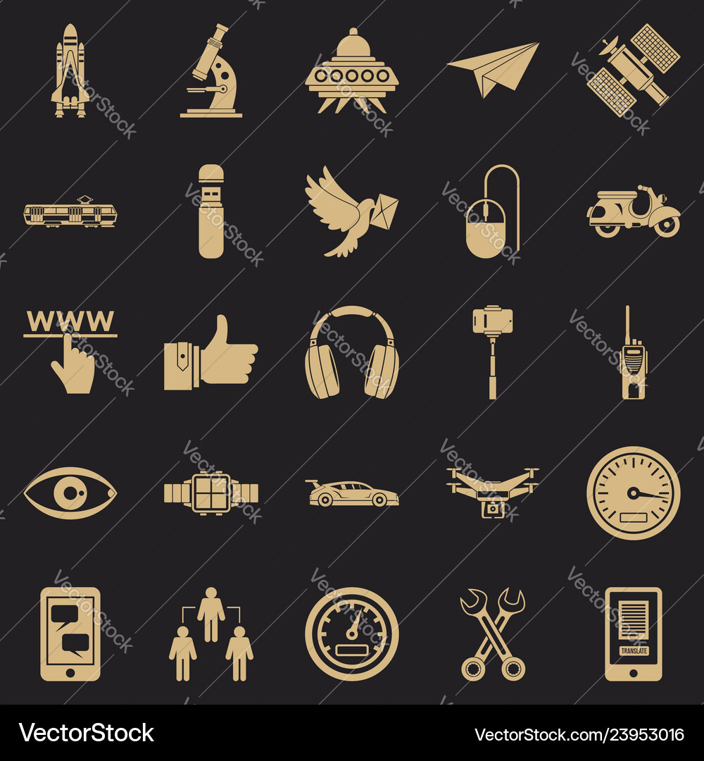 Web icons set simple style Web icons set simple style vector image