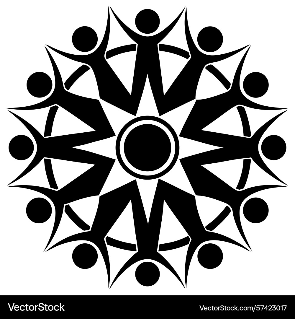Abstract design depicting community support unity Abstract design depicting community support unity vector image