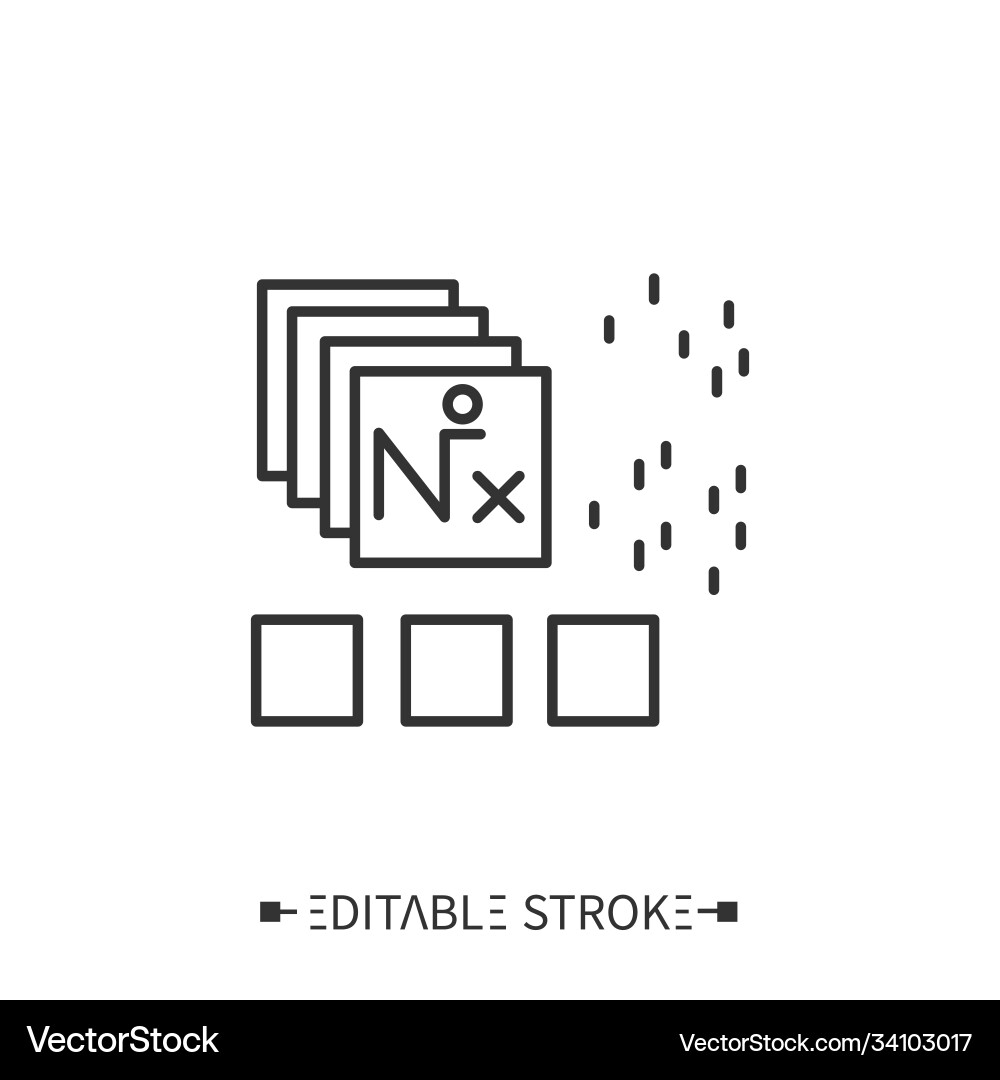 Batch number icon editable Batch number icon editable vector image