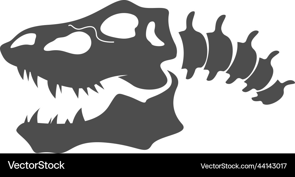 Dinosaur fossil icon design vector image