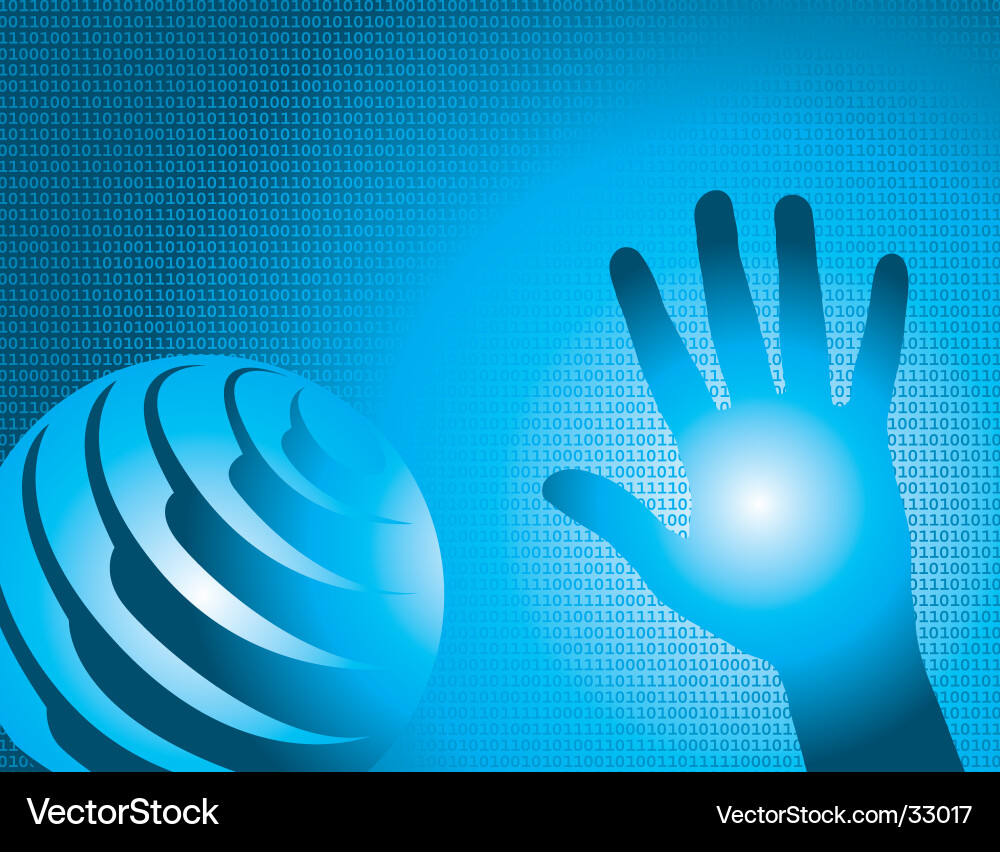 Global Binary Hand vector image
