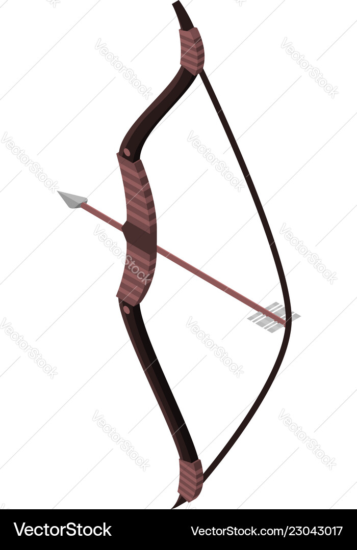 Indian bow arch icon isometric style Indian bow arch icon isometric style vector image