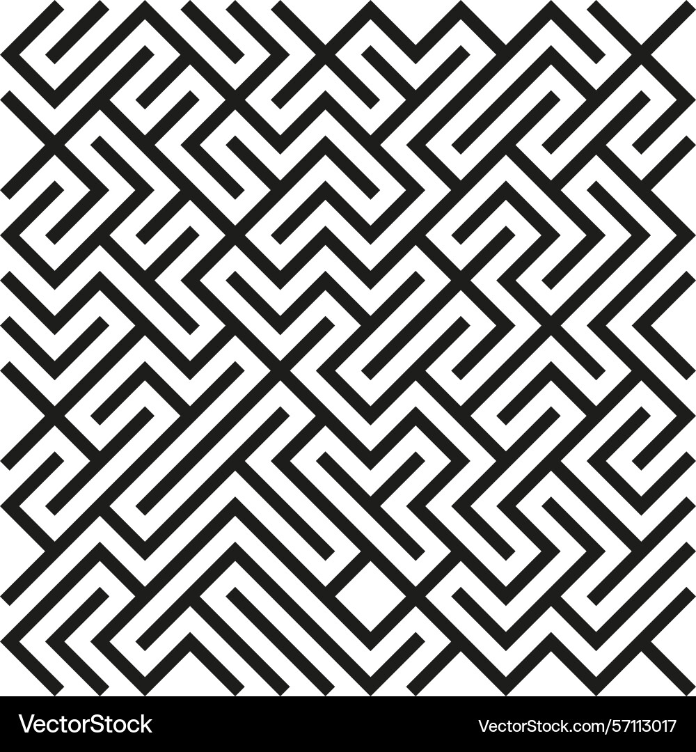Maze pattern geometric labyrinth shape complex Maze pattern geometric labyrinth shape complex vector image
