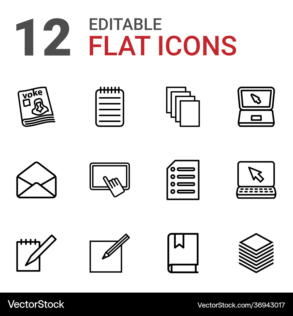 Notebook icons vector image