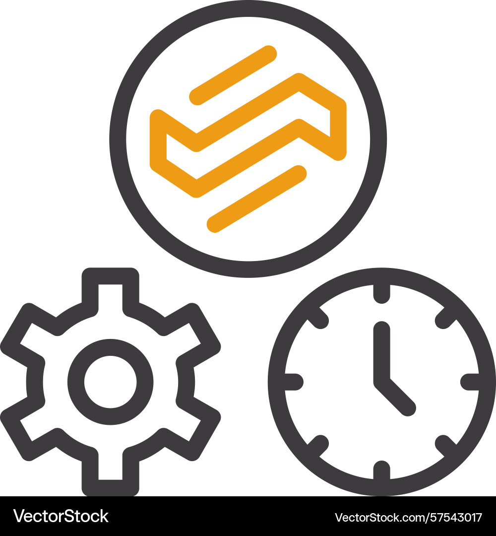 Quick wave two color icon Vector Image