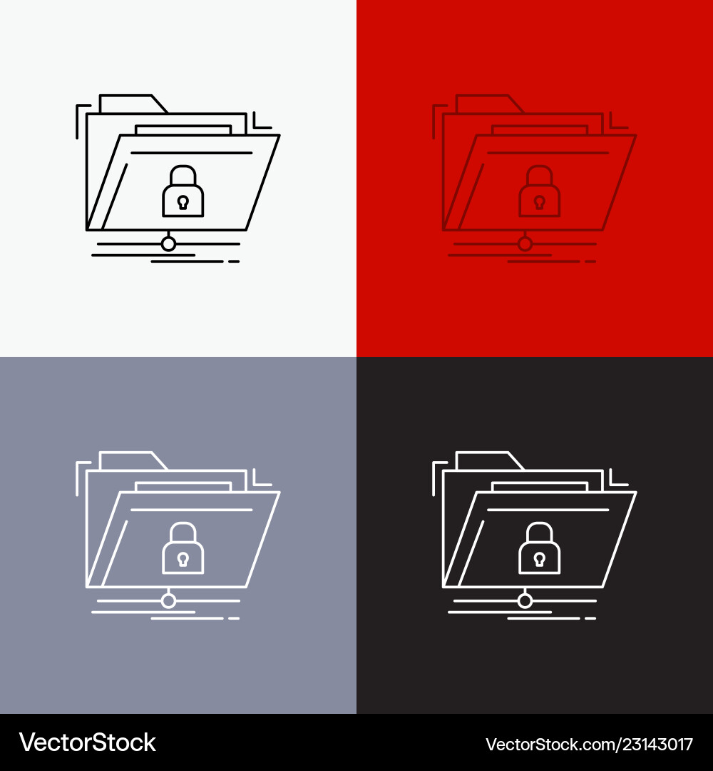 Secure Network Files Icon Vector Image