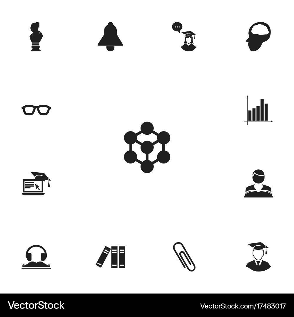 Set of 13 editable science icons includes symbols vector image