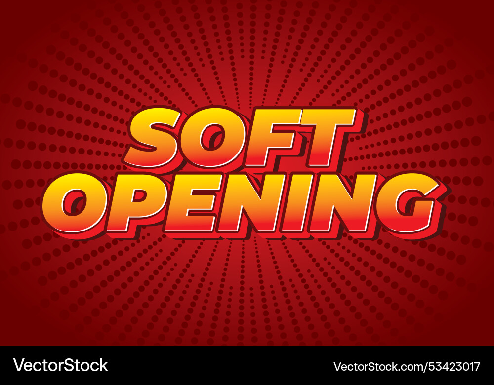Soft opening text effect for digital ads with 3d Soft opening text effect for digital ads with 3d Vector Image