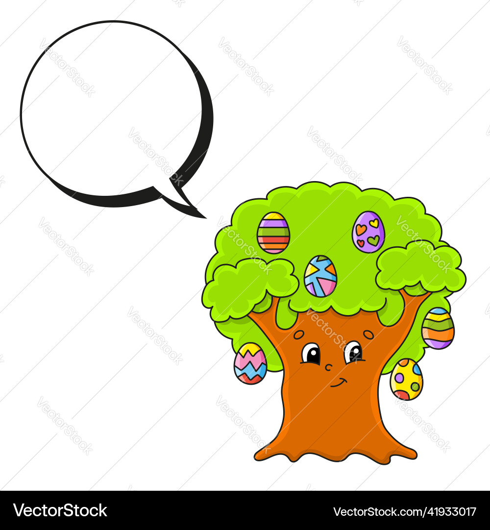 Speech bubble of different shape with a cute vector image