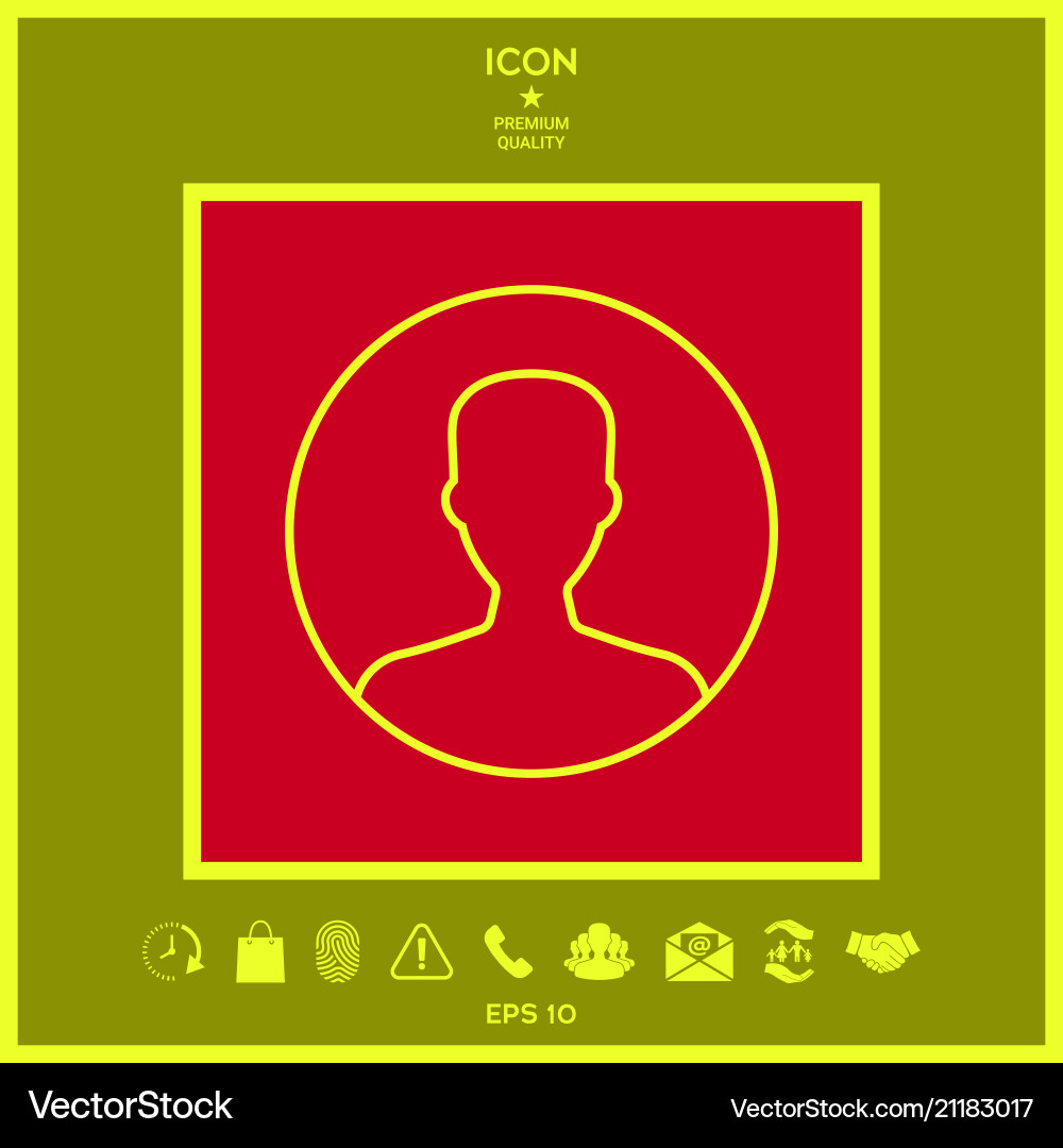 Symbol of user icon in circle profile line vector image