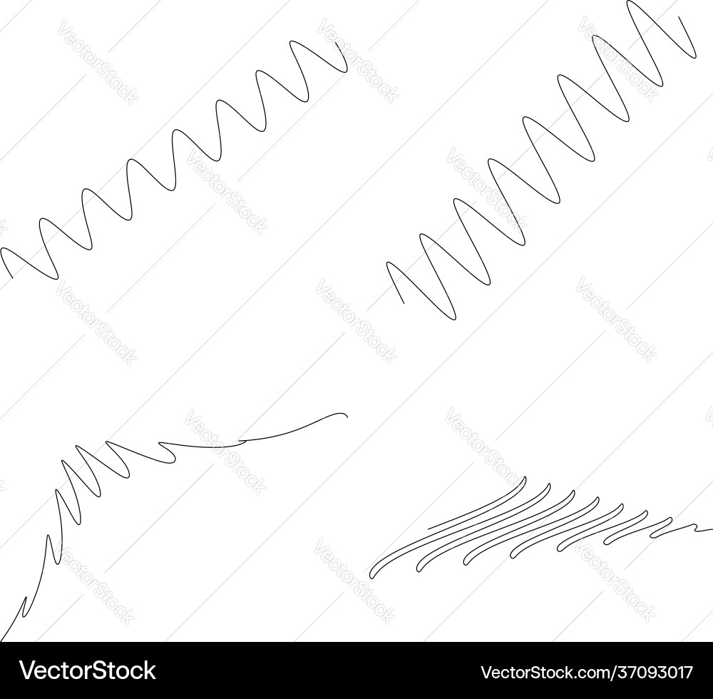 Wavy waving lines abstract design element sinious Vector Image