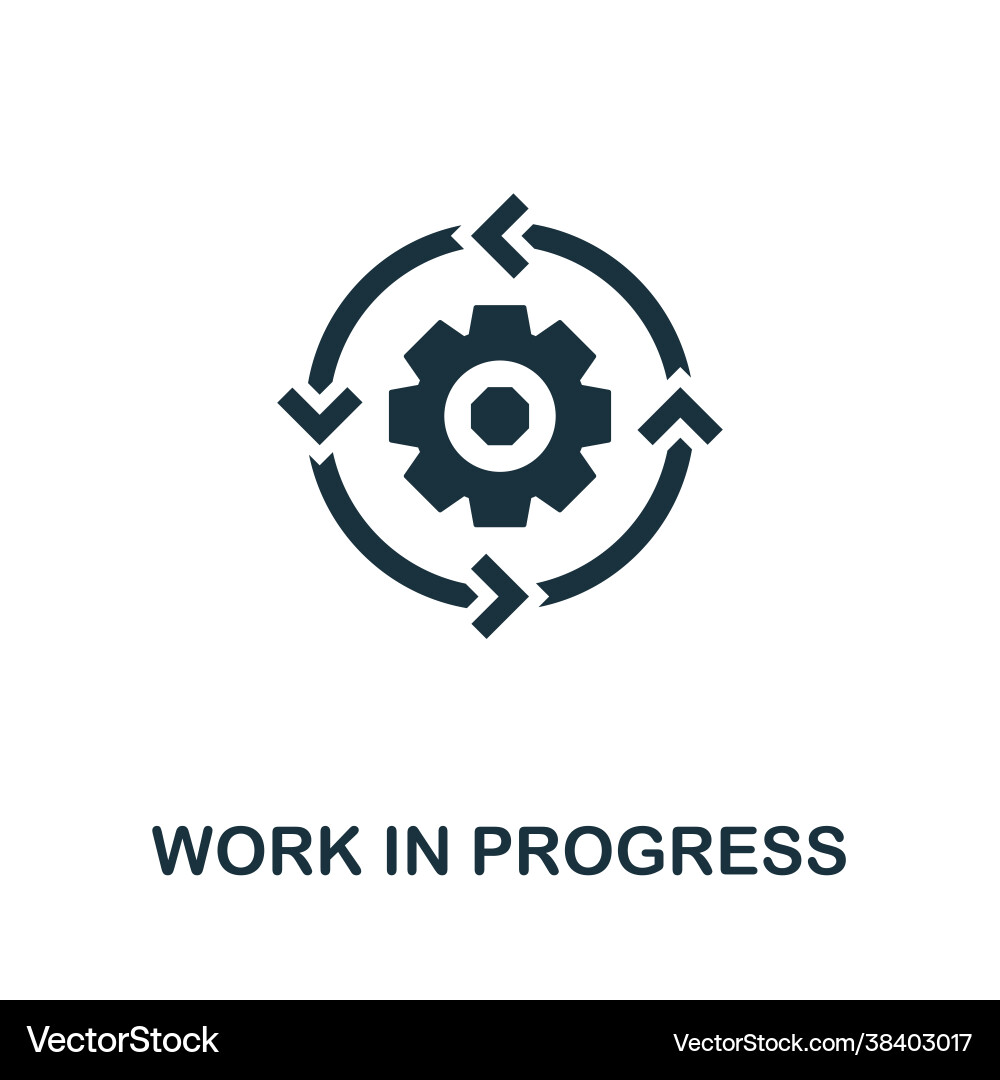 Work in progress icon simple creative element Work in progress icon simple creative element vector image
