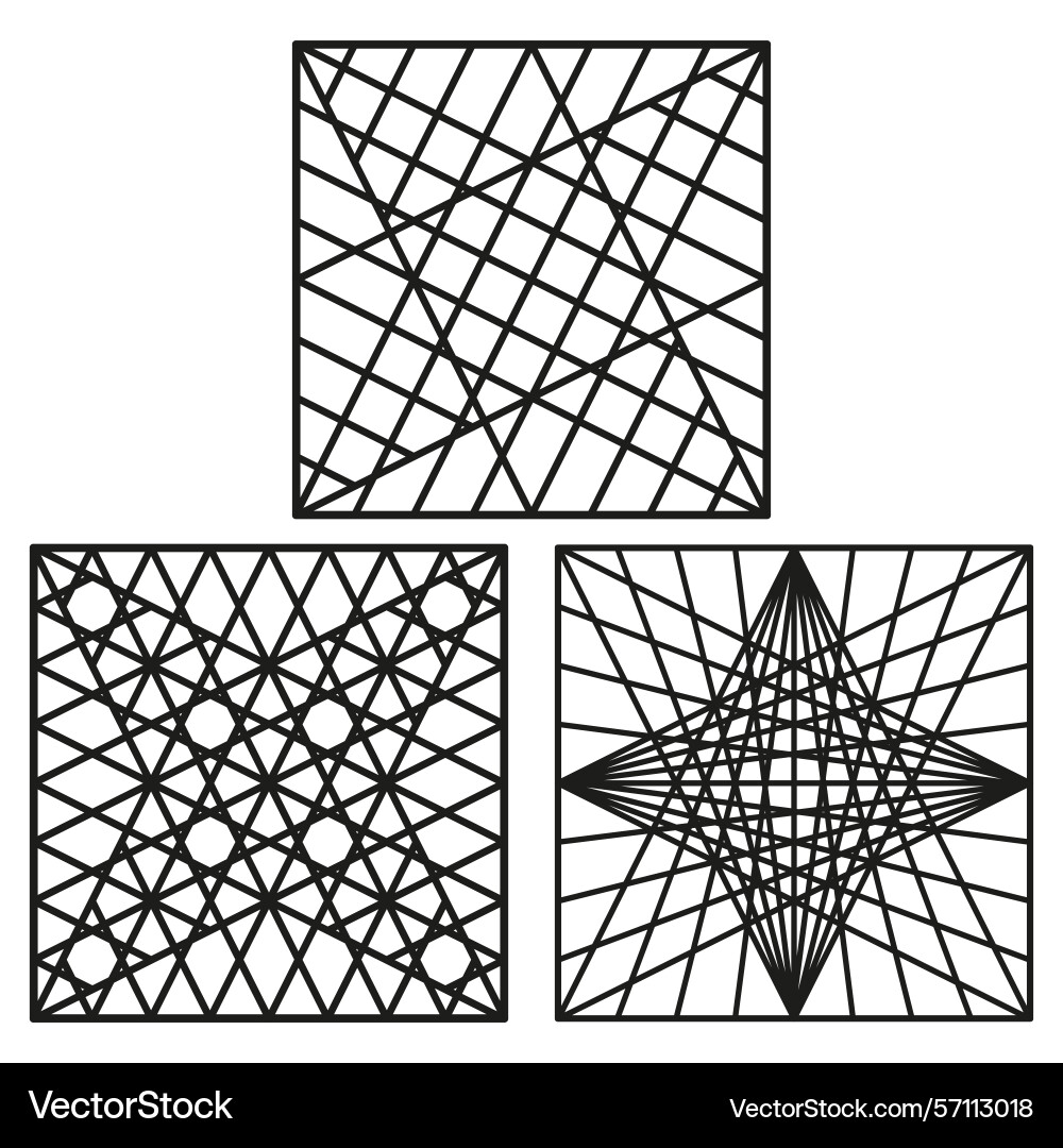 Abstract mesh icon geometric line pattern square Abstract mesh icon geometric line pattern square Vector Image
